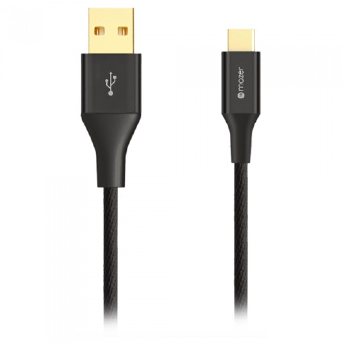 MAZER ALU.DURA.TEK USB-A TO USB-C CABLE 3.1A (0.2M)